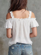 Frill Cold Shoulder Blouse (2)