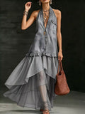 Ruffled Halter Neck Maxi Dress (6)