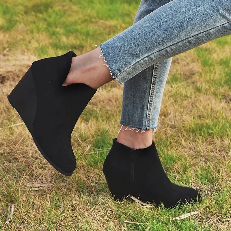 High Heel Ankle Boots Side Zip (4)