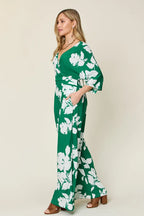 Full Size Printed Tie Back Wide Leg Jumpsuit (13)
