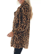 Full Size Leopard Open Front Outerwear Plus (3)