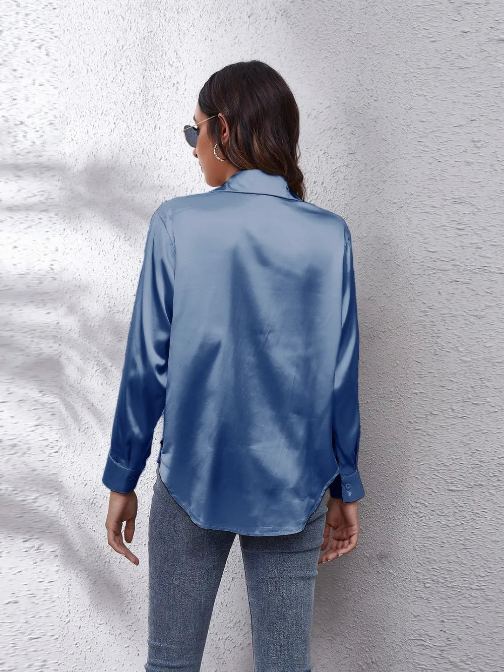 Button Up Collared Neck Long Sleeve Shirt (2)
