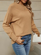 Ribbed Knit Dropped Shoulder Sweater (8)
