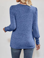 Ribbed Knit Slit Long Sleeve T-shirt (12)