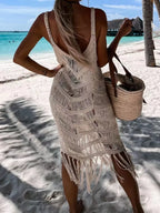 Fringe Scoop Neck Cover-up (2)