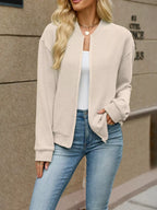 Zip-up Dropped Shoulder Top (6)