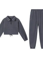 Quarter Zip Sweatshirt Pants Set (22)