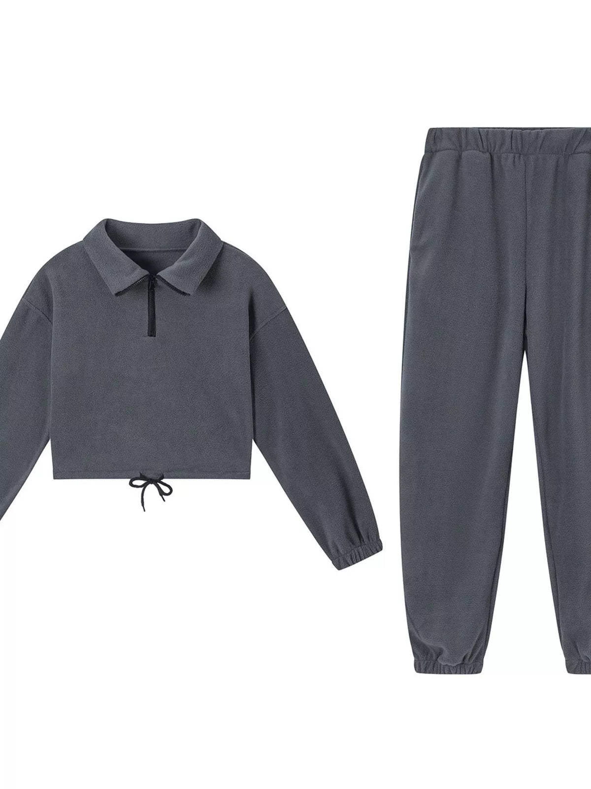 Quarter Zip Sweatshirt Pants Set (22)