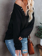 Buttoned Drop Shoulder Top (9)