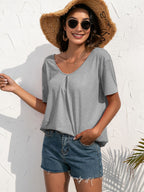 Lace Trim Short Sleeve Top (2)