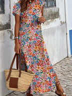 High Waist Print Dress Slim Fit Pullover photo 2