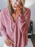 Full Size Drawstring Long Sleeve Hoodie Plus (24)