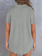 Waffle-knit Short Sleeve Polo Shirt (17)