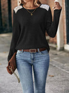 Ribbed Long Sleeve Knit Top (9)