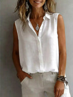 Sleeveless Button-down Shirt (12)