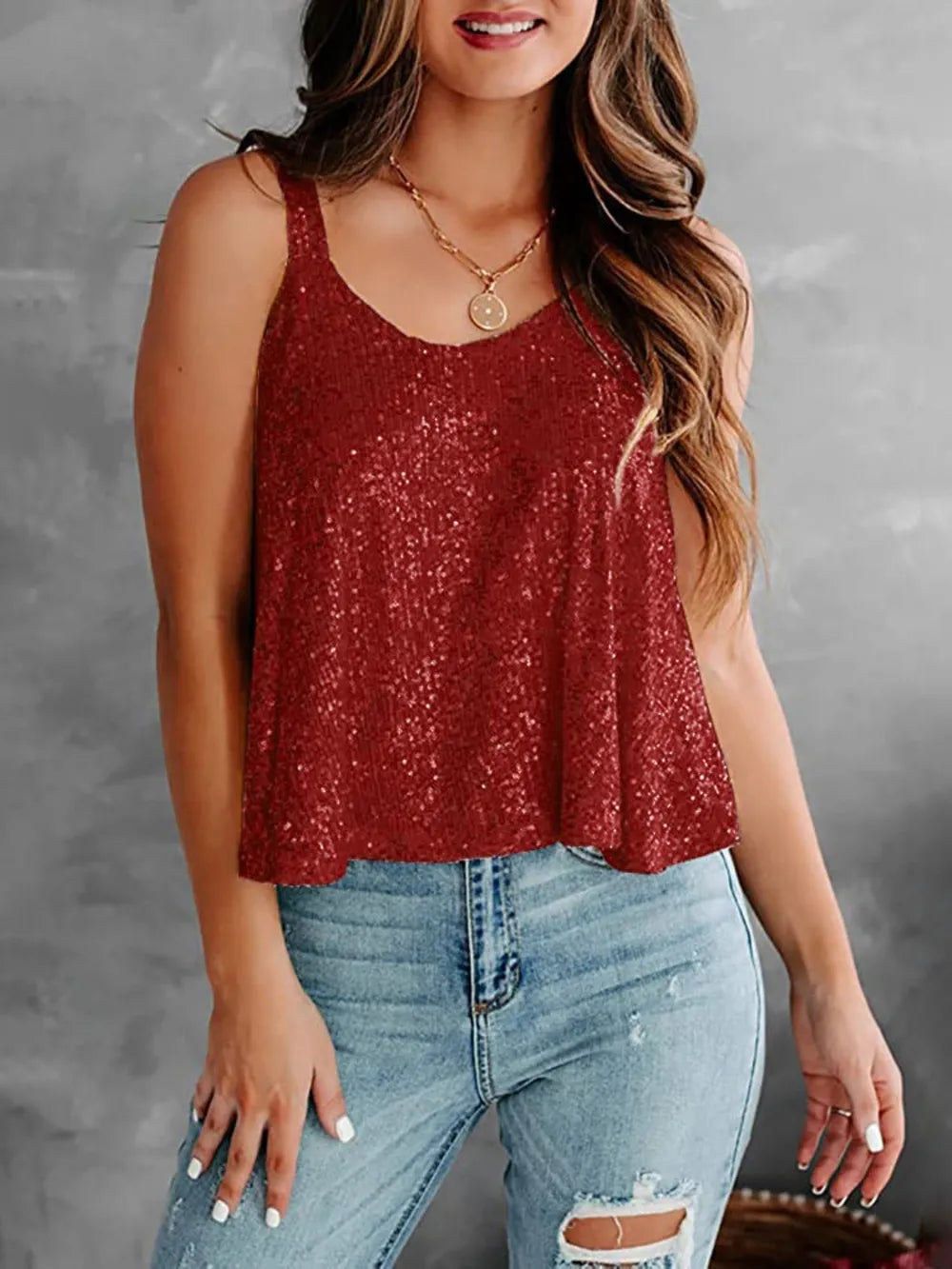 Sequin Scoop Neck Tank (10)