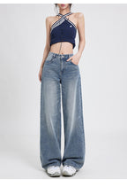 Wide Leg Jeans High Waist Baggy Straight Trousers photo 27