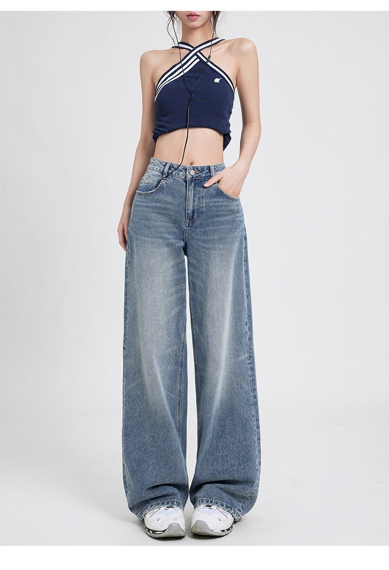 Wide Leg Jeans High Waist Baggy Straight Trousers photo 27