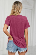 Short Sleeve V-neck T-shirt (7)