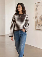 Striped Crew Neck Sweater (8)