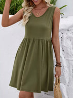 V-neck Sleeveless Mini Dress (4)