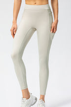 Full Size Slim Fit High Waist Long Sports Pants Pockets (5)