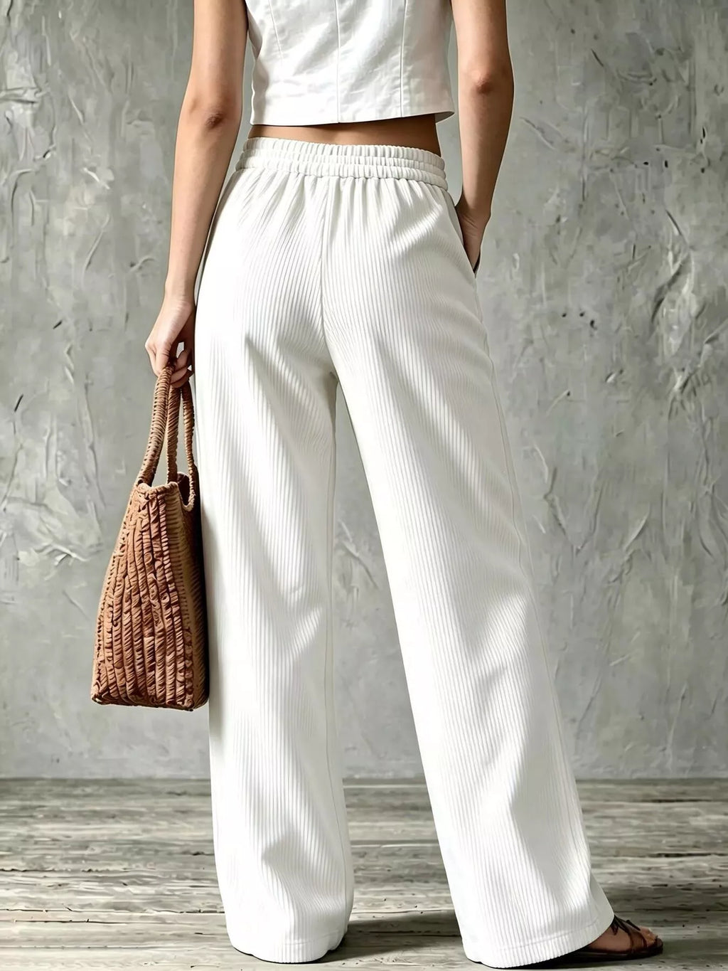 Full Size Wide-leg Corduroy Pants Plus (2)