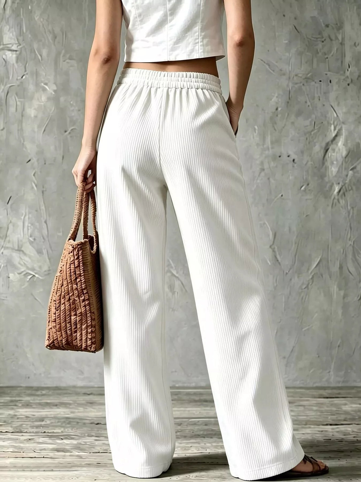 Full Size Wide-leg Corduroy Pants Plus (2)