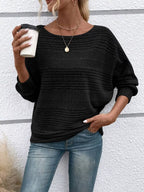 Relaxed Fit Ribbed Knit T-shirt (7)