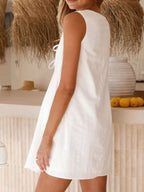 Sleeveless Tie-front Mini Dress (7)