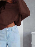 Boat Neck Drop Shoulder Sweater (10)