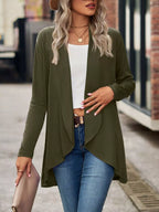 Open-front Dropped Shoulder Cardigan (15)