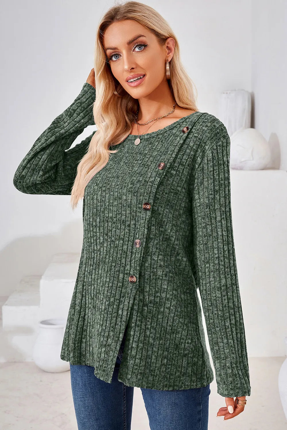 Round Neck Long Sleeve T-shirt (8)
