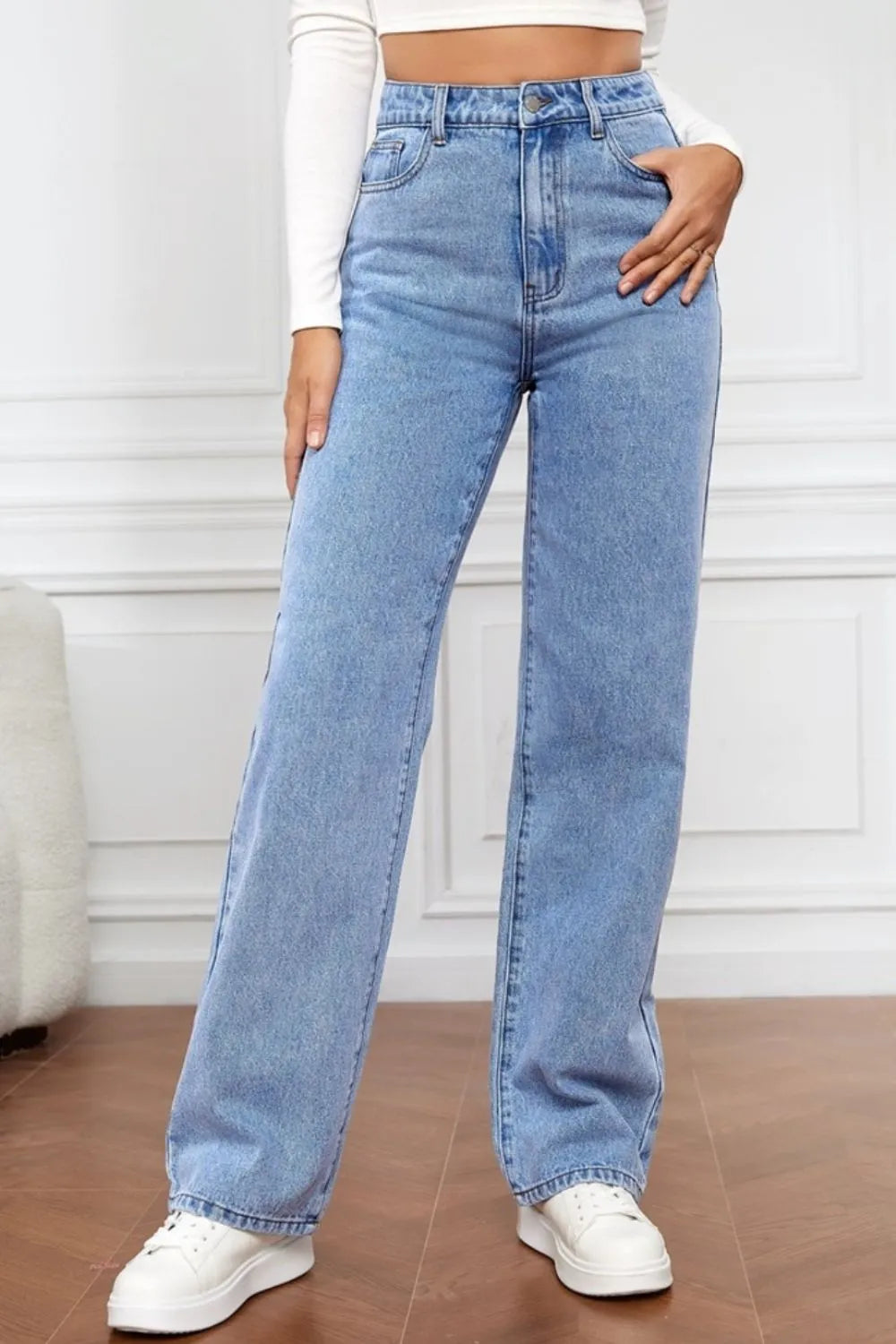 High Waist Straight Jeans (5)