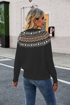 Round Neck Raglan Sleeve Sweater (2)