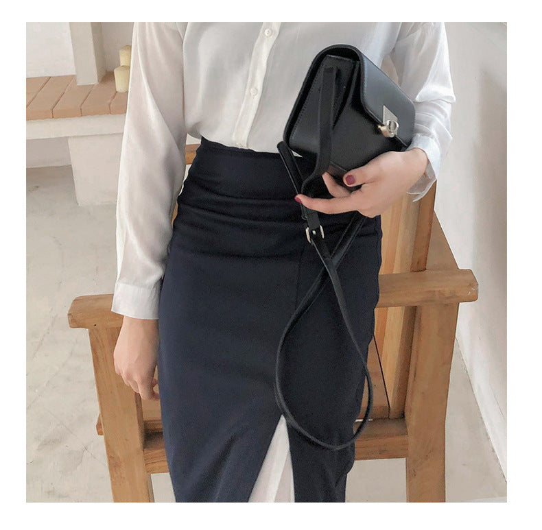 Irregular Pleated Skirt High Waist Mermaid Autumn photo 3