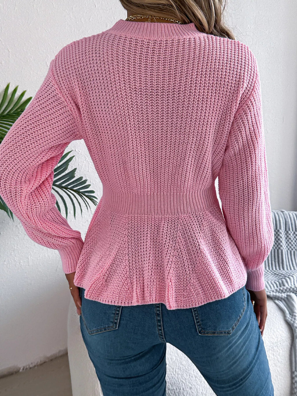 Cable Knit Peplum Sweater (6)