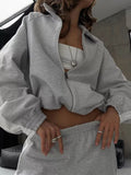 Zip Up Long Sleeve Outerwear Pants Set