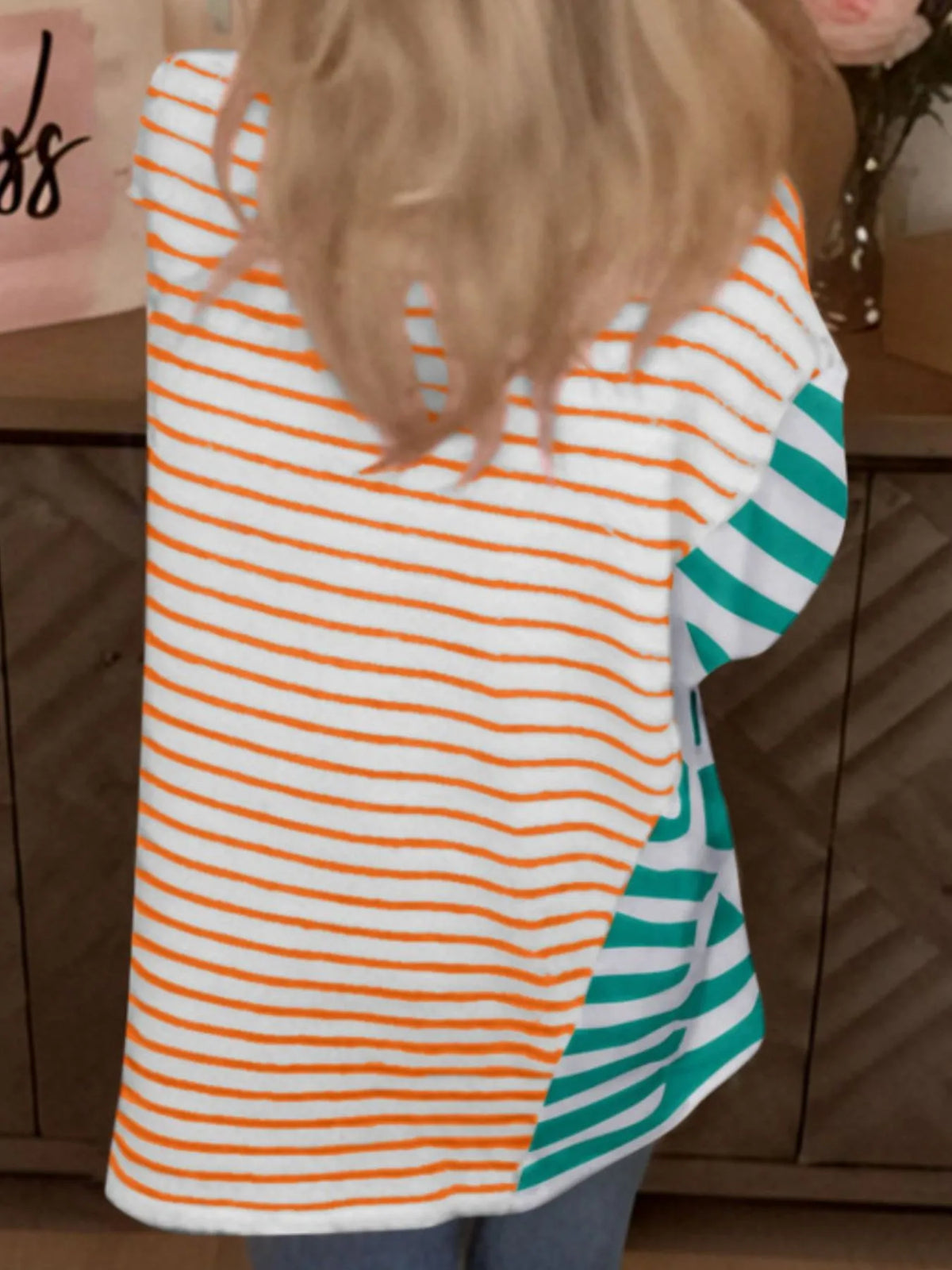 Colorful Striped Oversized T-shirt (8)