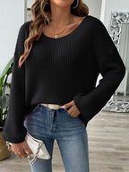 Round Neck Long Sleeve Sweater (8)