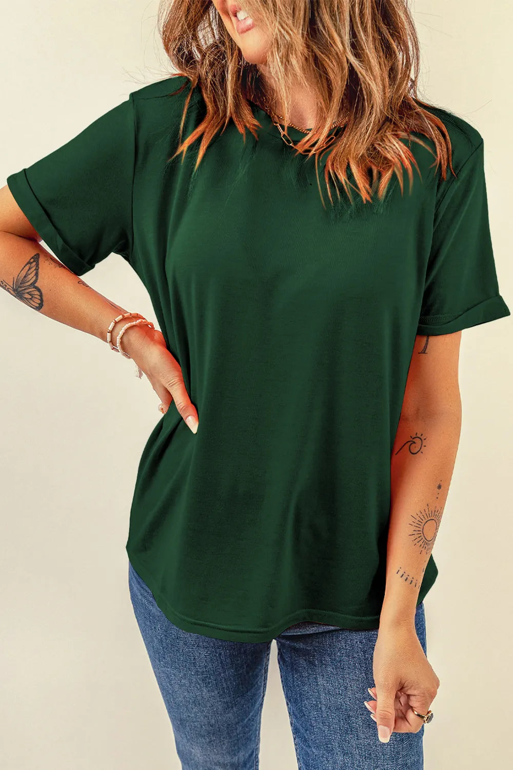 Round Neck Short Sleeve T-shirt (9)