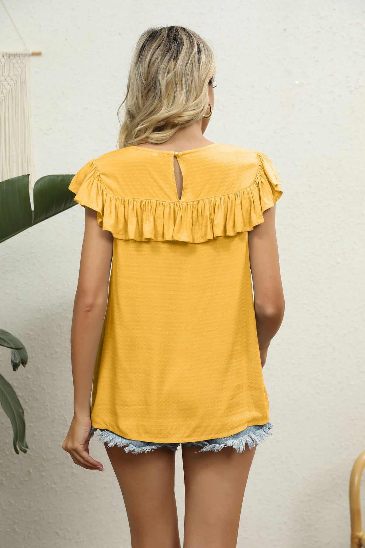 Spliced Lace Ruffled Blouse (18)