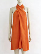 Halter Neck Sleeveless Mini Dress (5)