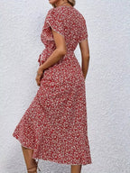 Floral Print Ruffle Hem Wrap Midi Dress (16)