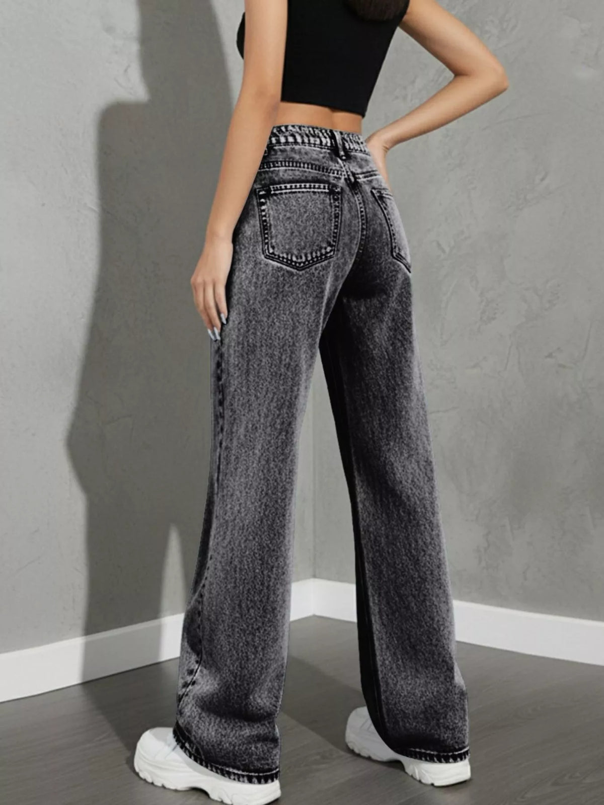 High Waist Wide Leg Jeans (24)
