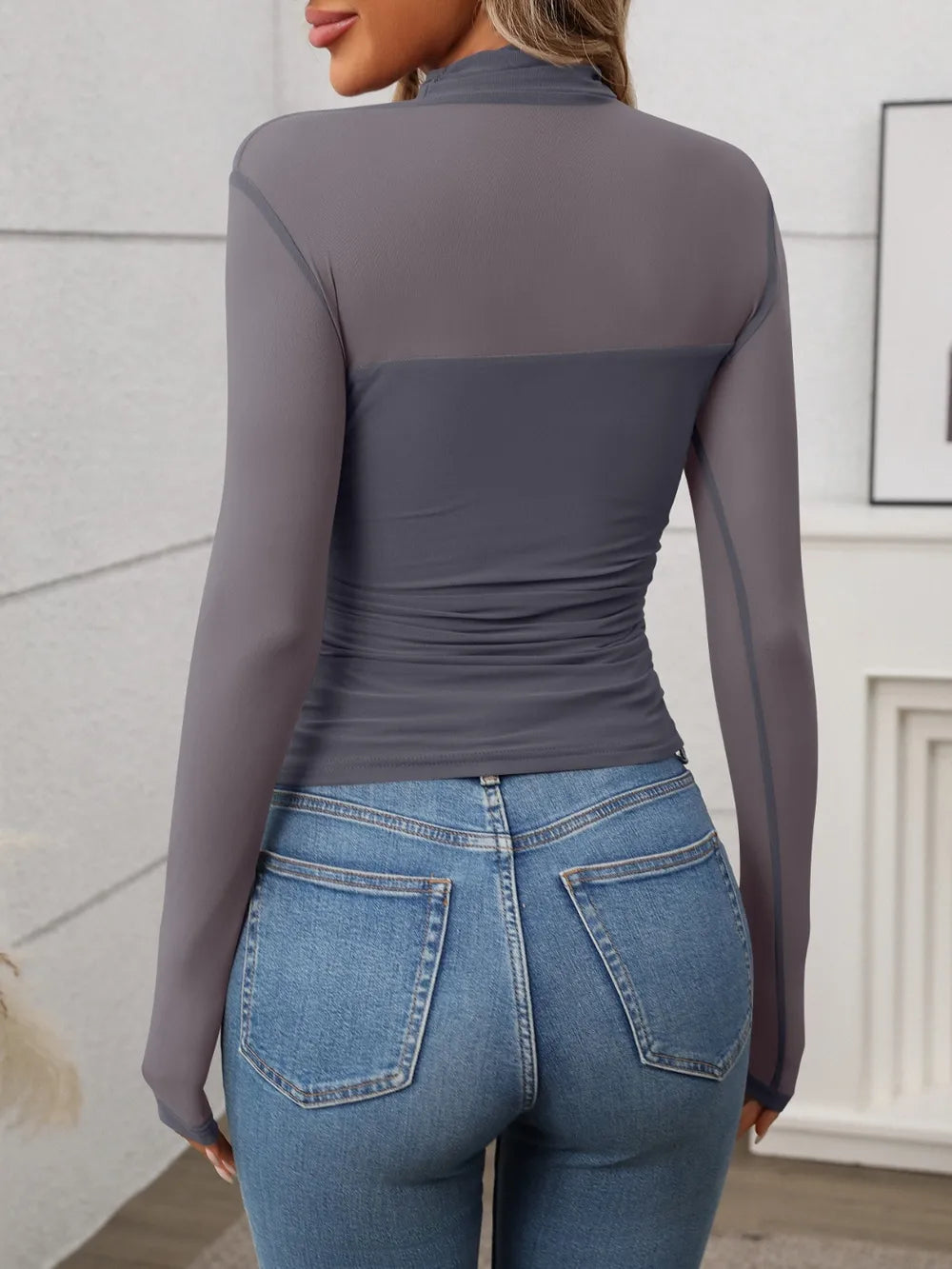 Mock Neck Long Sleeve Top (7)