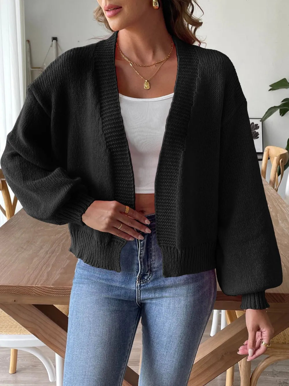 Open Front Long Sleeve Cardigan (6)