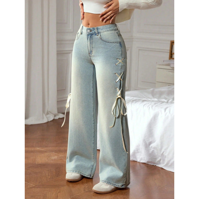 Casual Wide-leg Jeans Loose Fit variant CJNZ280283901AZ|CJNZ280283902BY|CJNZ280283903CX|CJNZ280283904DW|CJNZ280283905EV