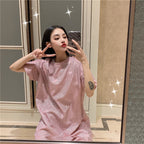 Long Sparkling Silk Top variant CJNSSYCS01542-Pink-One size