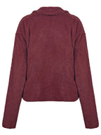 Plush Open Front Dropped Shoulder Jacket (6)